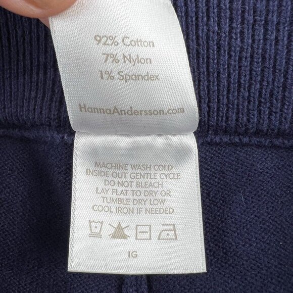 Hanna Andersson Tannenbaum Sweater Leggings In Navy - Picture 8 of 9